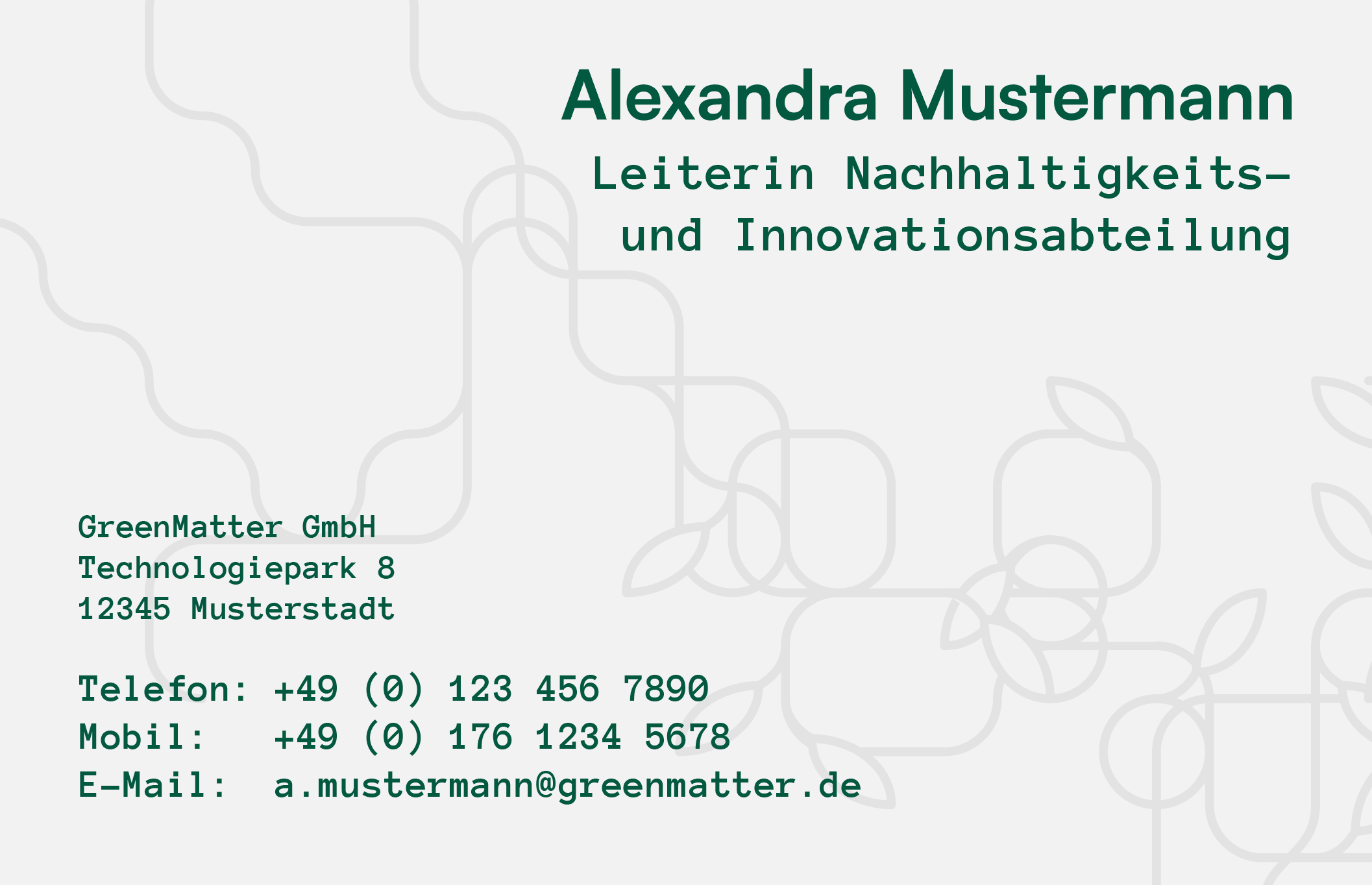 Visitenkarte Vorderseite