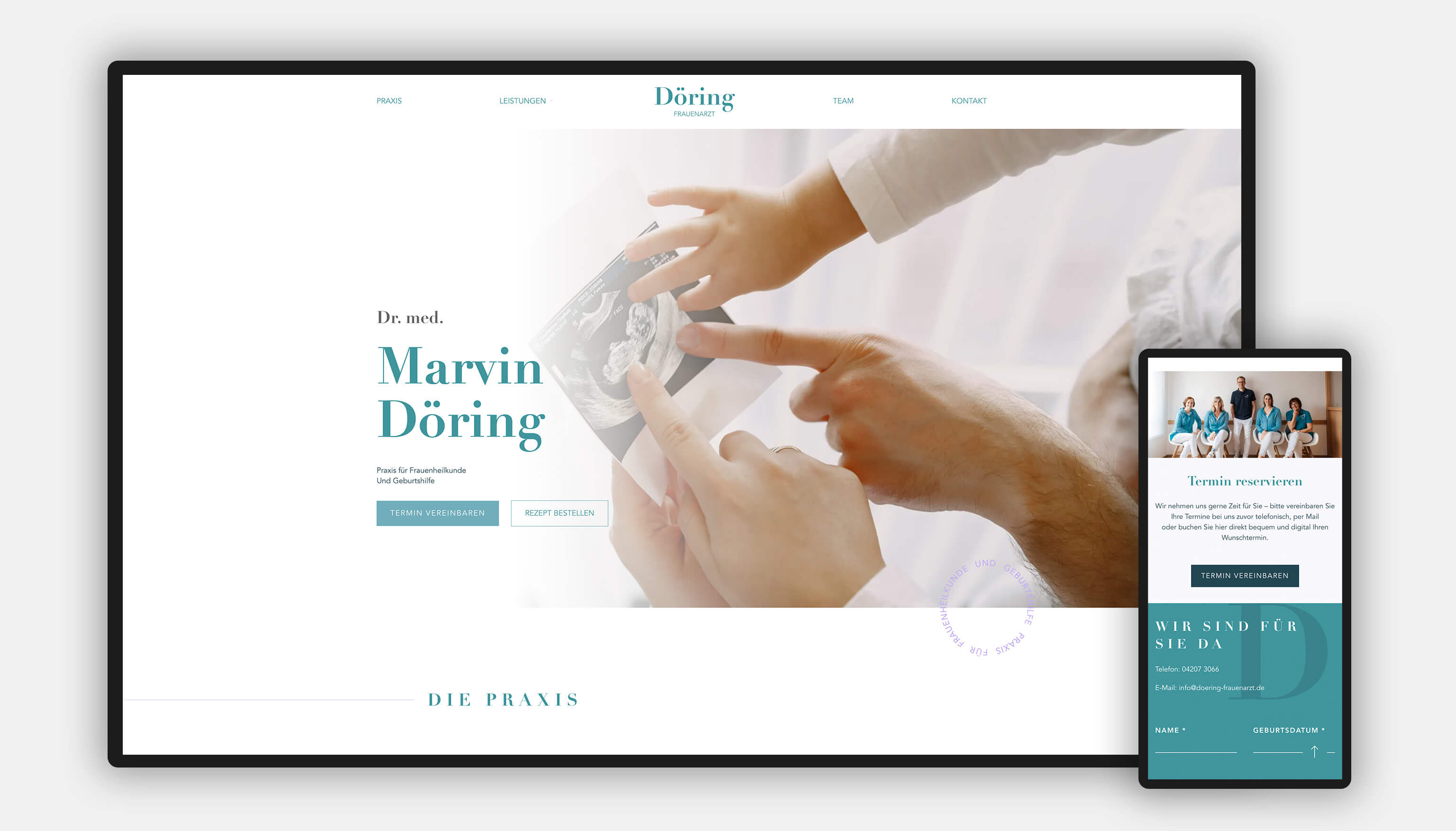 Dr. Döring Frauenarztpraxis Webseite