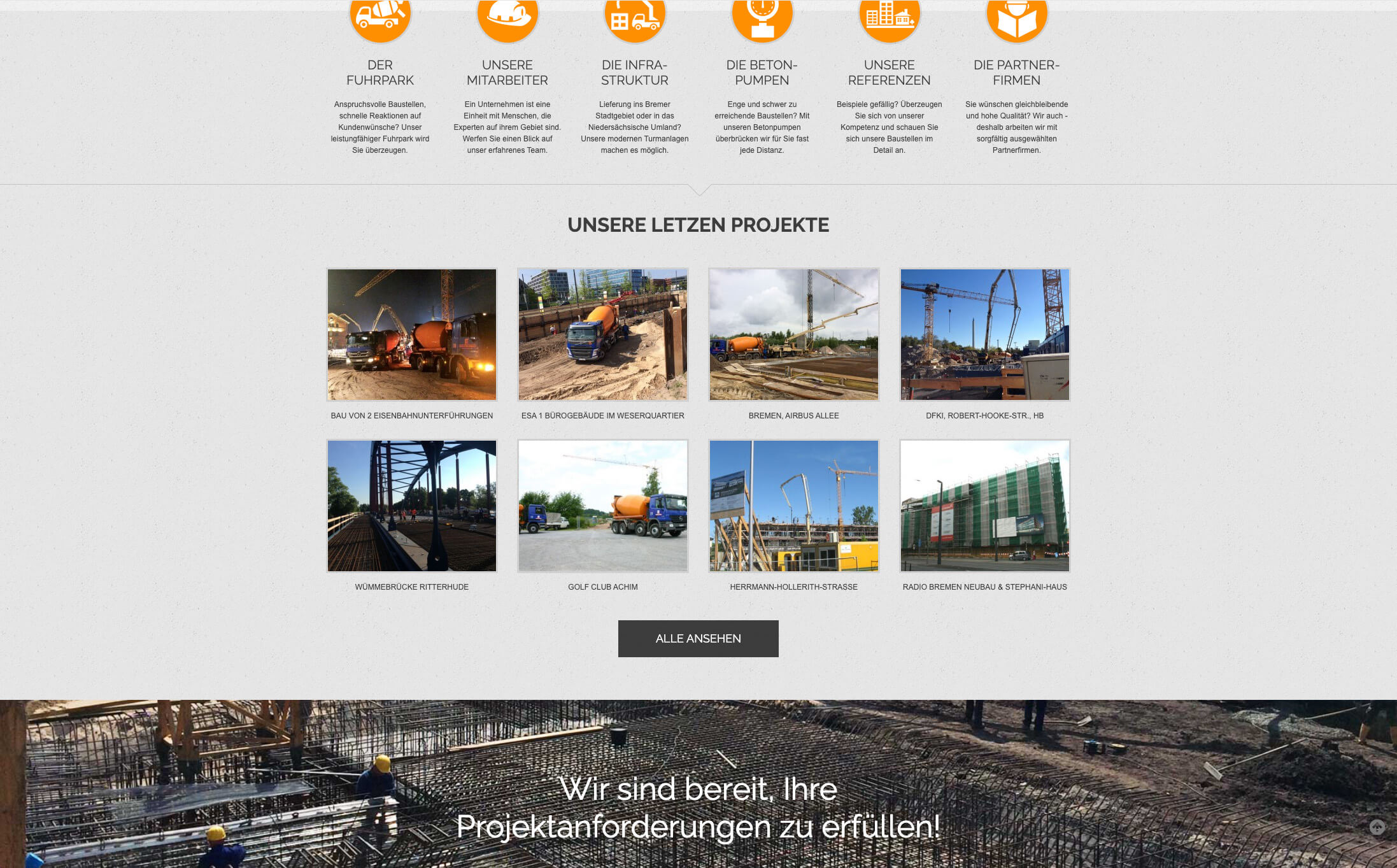 Hansa Beton alte Startseite