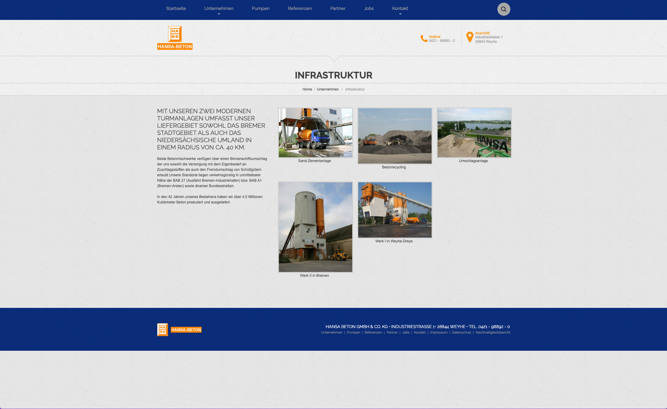 Hansa Beton alte Unterseite Beispiel